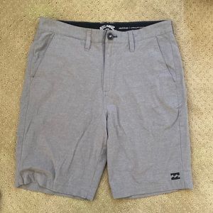 Grey hybrid billabong shorts for men